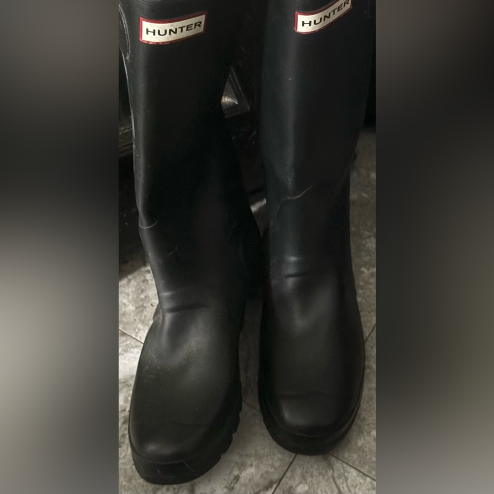 Hunter Classic Black Knee-High Boots fits us 10 - Picture 6 of 6